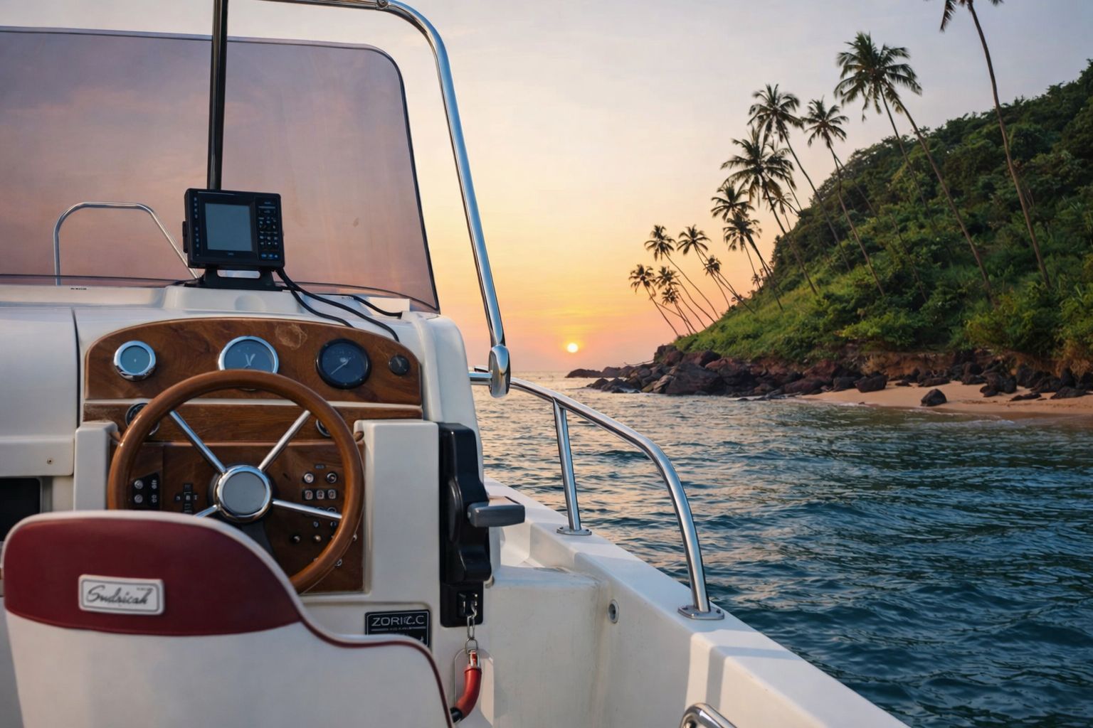 Betul Beach secluded coastline from yacht