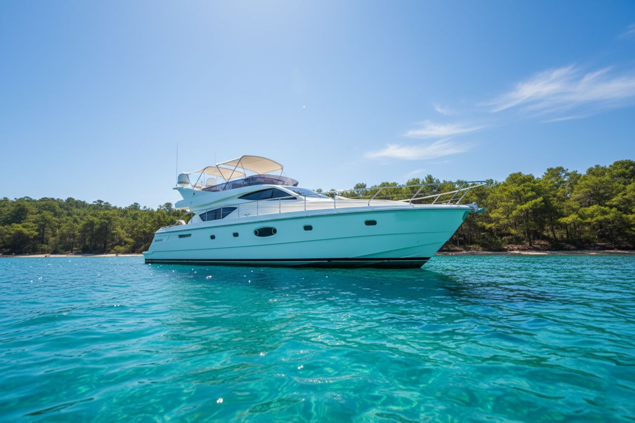Feretti 550 luxury yacht rental in Goa